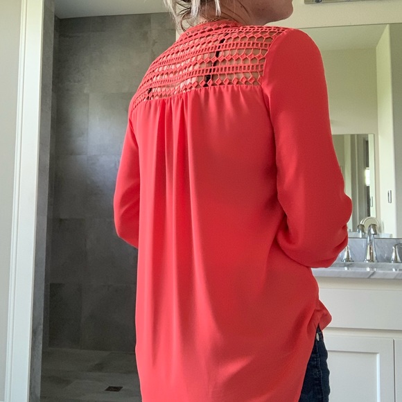 Orange coral blouse size s - Picture 3 of 6